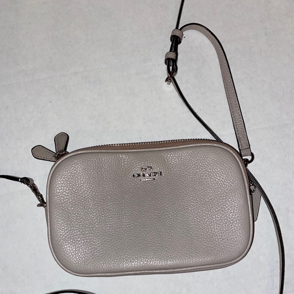 Coach Sadie Tan Crossbody Pebbled Leather Bag - Picture 2 of 9